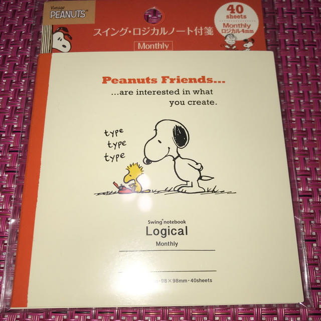 PEANUTS(ピーナッツ)のスヌーピー 付箋 スイング・ロジカルノート付箋 （ロジカルB罫 6mm）2種類 インテリア/住まい/日用品の文房具(ノート/メモ帳/ふせん)の商品写真