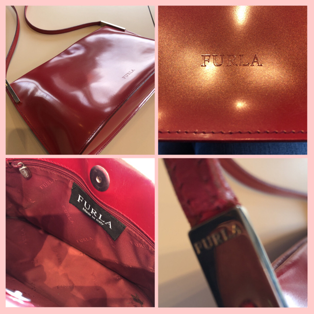 Furla(フルラ)のFURLA フルラ  エナメルレザーバッグ　赤 レディースのバッグ(ショルダーバッグ)の商品写真