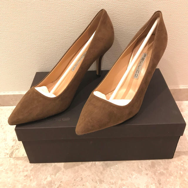 極美品❣️pellico ペリーコ パンプス アンドレア 80 キャメル 38