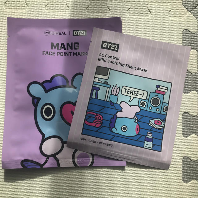 防弾少年団(BTS)(ボウダンショウネンダン)のBT21 シートマスクお試し　MANG エンタメ/ホビーのおもちゃ/ぬいぐるみ(キャラクターグッズ)の商品写真