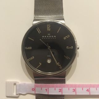 スカーゲン(SKAGEN)の【格安】SKAGEN アナログ腕時計【激安】シルバー男性メンズロゴ理由あり(腕時計(アナログ))