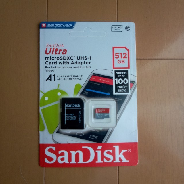 SanDisk(サンディスク)のマイクロSDカード512GB スマホ/家電/カメラのスマートフォン/携帯電話(その他)の商品写真