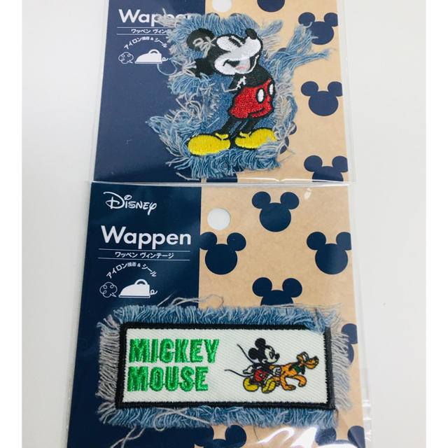 Disney(ディズニー)のディズニー  ☆ミッキー☆ワッペン☆2セット ハンドメイドの素材/材料(各種パーツ)の商品写真