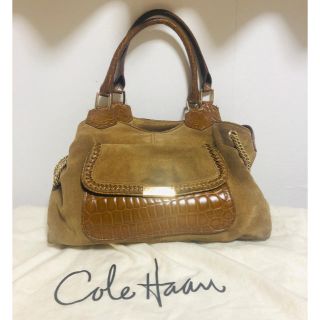 コールハーン(Cole Haan)のCole Haan コールハーン ハンドバッグ 本革 茶色(ハンドバッグ)