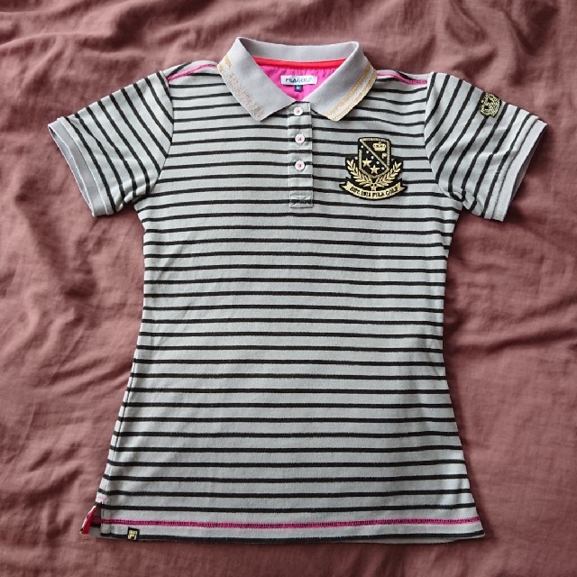 FILA(フィラ)のFILA GOLF  フィラ ゴルフボーダー ポロシャツサイズ M レディースのトップス(ポロシャツ)の商品写真