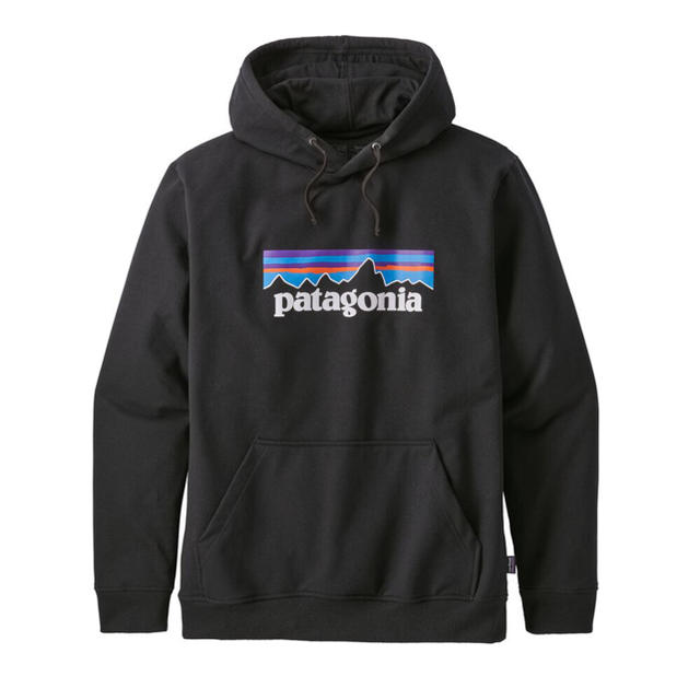 patagonia(パタゴニア)のパタゴニア P-6ロゴ スウェット パーカー M ブラック メンズのトップス(パーカー)の商品写真