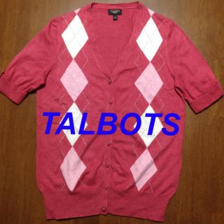 タルボット(TALBOTS)のタルボット　半袖コットンカーディガン(カーディガン)