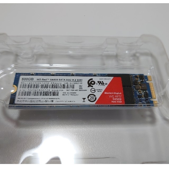 【M.2 SSD 500GB SATA3.0】WDS500G1R0B-EC スマホ/家電/カメラのPC/タブレット(PCパーツ)の商品写真