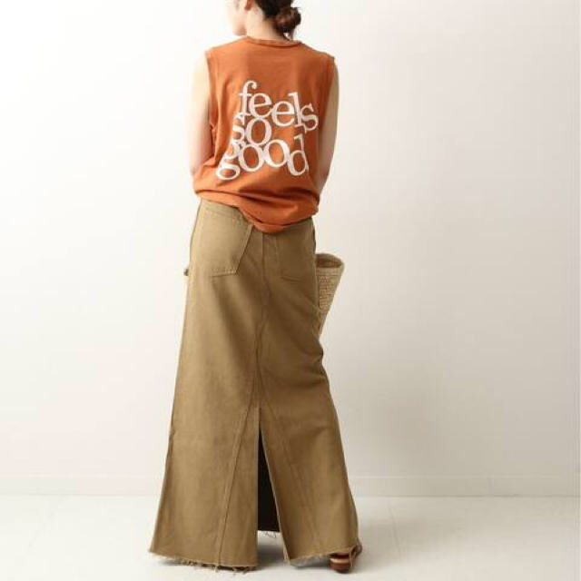 Plage(プラージュ)のプラージュ  ヘルシーデニム ロングスリットスカート ブラウン レディースのスカート(ロングスカート)の商品写真