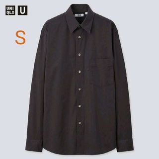 ユニクロ(UNIQLO)のUNIQLO U ブロードシャツ 長袖 ダークグレー S メンズ ユニクロユー(シャツ)