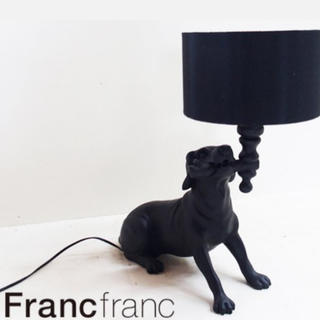 フランフラン(Francfranc)のフランフラン＊犬型オブジェテーブルランプ ウサギライト付き　zara home好(その他)