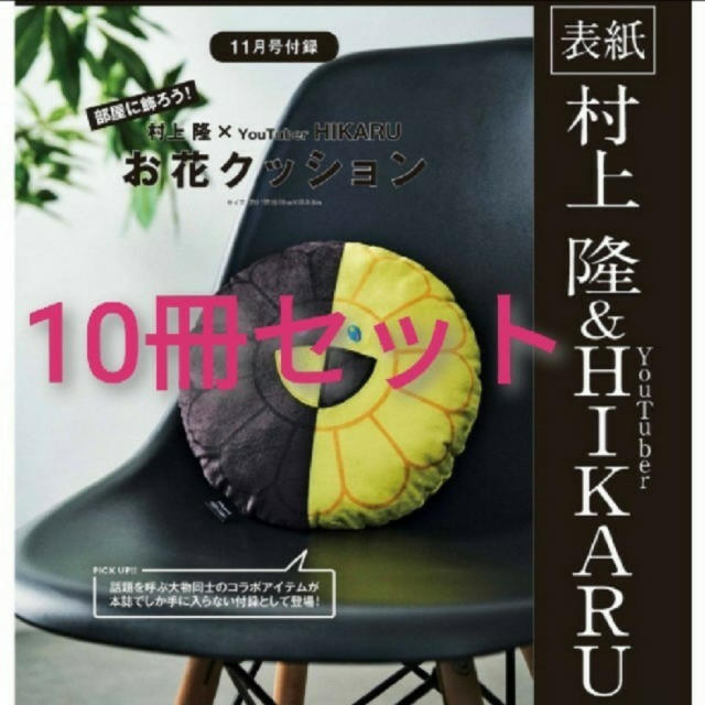 雑誌 smart 11月号 (村上隆×HIKARU お花クッション)10冊セット