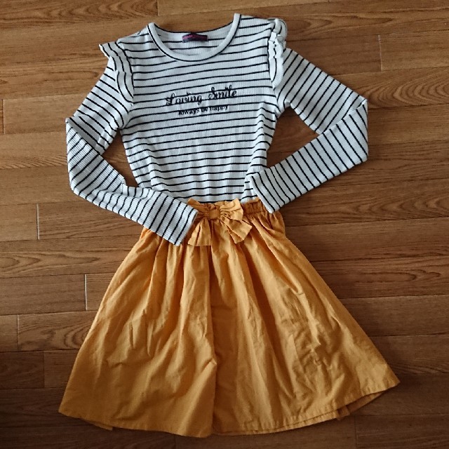 子供ワンピース キッズ/ベビー/マタニティのキッズ服女の子用(90cm~)(Tシャツ/カットソー)の商品写真