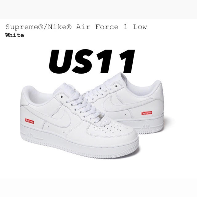 Supreme×Nike AF1 white us11エアフォース1