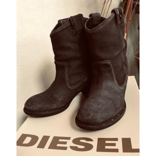 DIESEL ディーゼル スエード バックスキン ショートブーツ 23.0㎝ - ブーツ