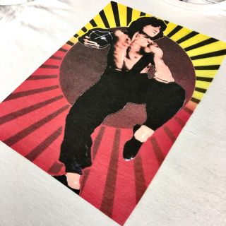 新品 ジャッキーチェン 香港 アクション映画スター 拳法 カンフー 白 Tシャツ