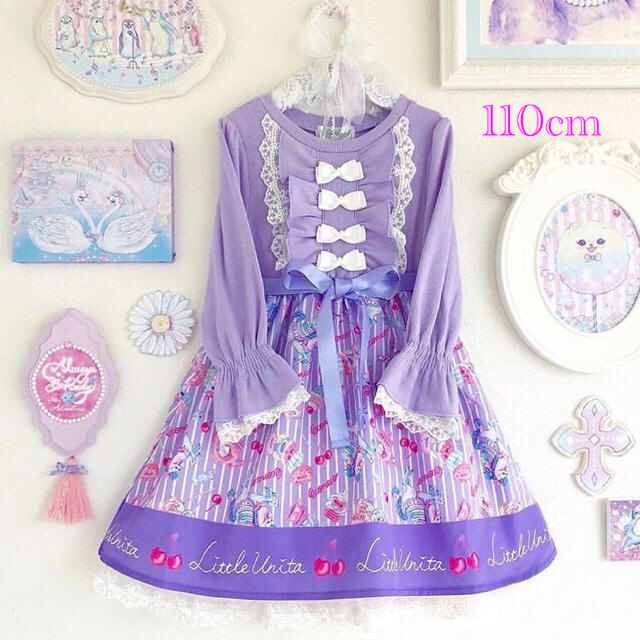 しまむら(シマムラ)のエコネコ　ワンピース♡ キッズ/ベビー/マタニティのキッズ服女の子用(90cm~)(ワンピース)の商品写真