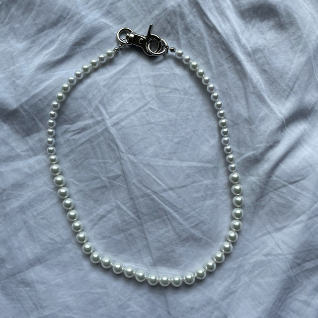 JOHN LAWRENCE SULLIVAN(ジョンローレンスサリバン)のchain pearl necklace BLACK メンズのアクセサリー(ネックレス)の商品写真