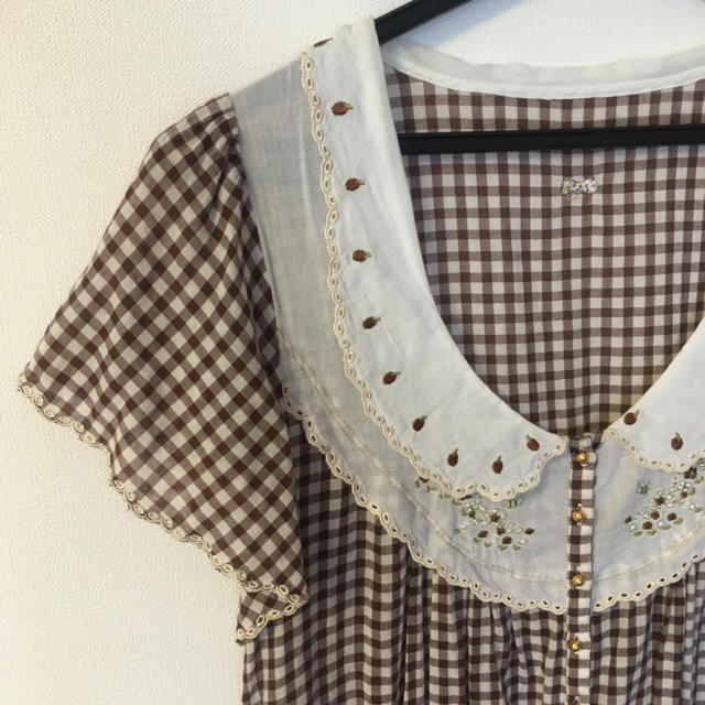 franche lippee - フランシュリッペ ギンガムチェックワンピース franche lippee - フランシュリッペ ギンガムチェックワンピース
