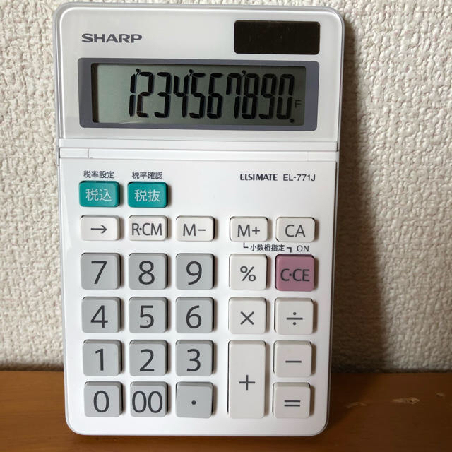 SHARP(シャープ)のSHARP 電卓　EL-771J  10桁 インテリア/住まい/日用品のオフィス用品(オフィス用品一般)の商品写真