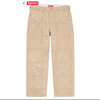 シュプリーム(Supreme)の定価以下　Supreme Paisley Grid Chino Pant (ワークパンツ/カーゴパンツ)