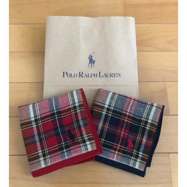 Ralph Lauren(ラルフローレン)のRALPH LAUREN タオルハンカチ２枚セット レディースのファッション小物(ハンカチ)の商品写真