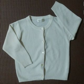 キッズ　カーディガン　サイズ１１０　クリーム色(カーディガン)