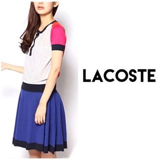 ラコステ(LACOSTE)のラコステ マルチカラー　ニットワンピ(ミニワンピース)