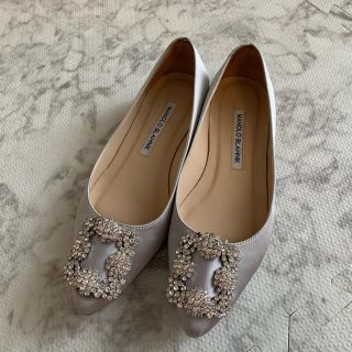 マノロブラニク(MANOLO BLAHNIK)の33toxさま専用　マロノブラニク　ハンギシ　35 フラットシューズ(ハイヒール/パンプス)