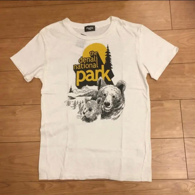 marble(マーブル)のmarble SUDスラブ織りプリントTシャツ.M レディースのトップス(Tシャツ(半袖/袖なし))の商品写真