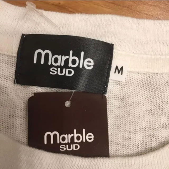 marble(マーブル)のmarble SUDスラブ織りプリントTシャツ.M レディースのトップス(Tシャツ(半袖/袖なし))の商品写真