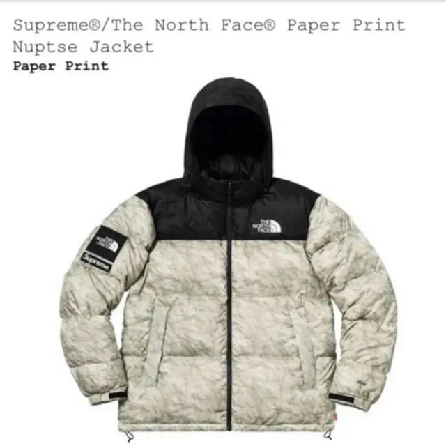 Supreme North Face Nuptse Jacket 紙ヌプシ L