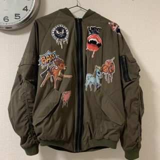 アンダーカバー(UNDERCOVER)のMA-1 ブルゾン ワッペン グリーン green(ブルゾン)