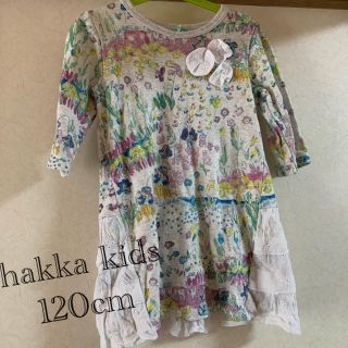 ハッカキッズ(hakka kids)のすもも様専用！hakka  kids 花柄　フリル　チュニック　美品(ワンピース)