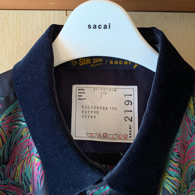 sacai(サカイ)のsacai × sun surf ドローコードシャツsize3 メンズのトップス(シャツ)の商品写真