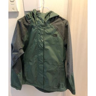 ザノースフェイス(THE NORTH FACE)のThe North Face ドライベントジャケット　女性用M グレーxグリーン(ウェア)