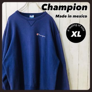 チャンピオン(Champion)のチャンピオン　スウェット　紫　メキシコ製　ビッグシルエット　ワンポイント　XL(Tシャツ/カットソー(半袖/袖なし))