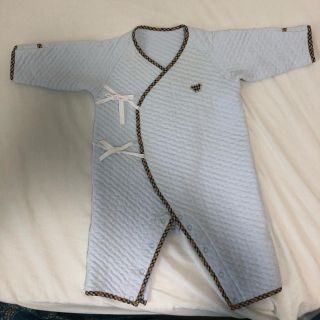 バーバリー(BURBERRY)の中古品　バーバリー　カバーオール（水色）新生児〜6ヵ月頃(カバーオール)