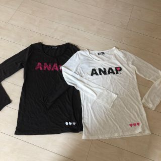 アナップ(ANAP)のアナップ　長Tシャツ　美品　　フリーサイズ(Tシャツ(長袖/七分))