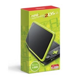 ニンテンドー2DS(ニンテンドー2DS)の【新品、未開封】 ニンテンドー 2DS LL   ブラック/ライム(携帯用ゲーム機本体)