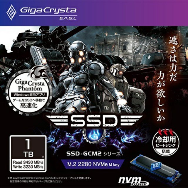 新品未開封 GigaCrysta E.A.G.L M.2 SSD 1TBPC/タブレット