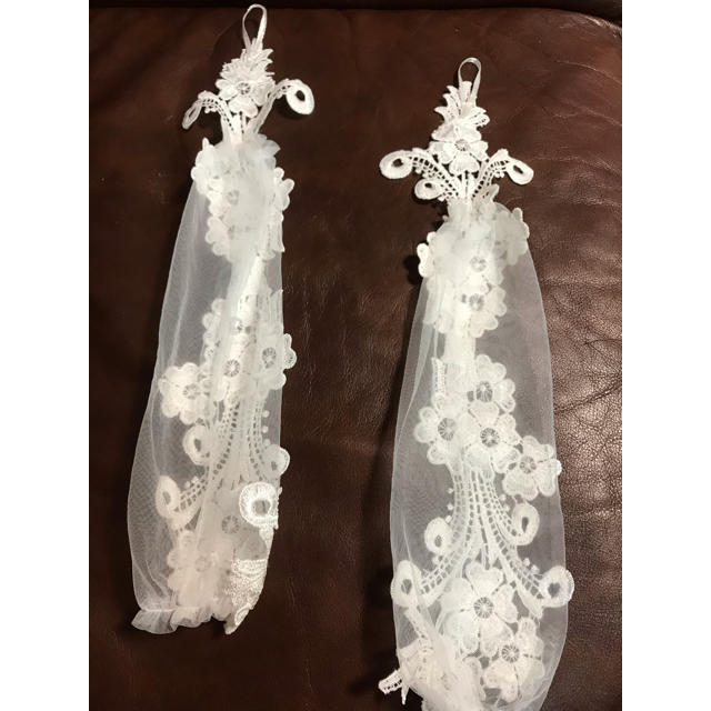 フィンガーレス  ロング 白 グローブ ウェディング 結婚式 レディースのファッション小物(手袋)の商品写真