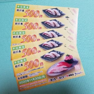 【5枚セット!!お値下げ!!】銚子丸 平日限定割引券(レストラン/食事券)