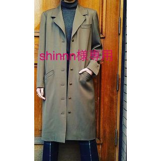 YSL ロングコート ブルーグレー ウール100% S イヴ・サンローラン YSL ロングコート ブルーグレー ウール100% S イヴ・サンローラン