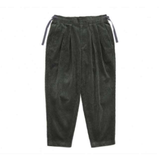 SAYATOMO Karusan Corduroy Pants (OLIVE) 誠実 www.gold-and-wood.com