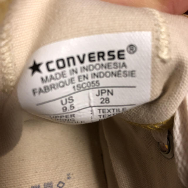 CONVERSE(コンバース)のCONVERSEコンバース  希少ゴールドカラー　28cm 新品未使用 メンズの靴/シューズ(スニーカー)の商品写真