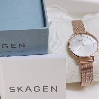 スカーゲン(SKAGEN)のスカーゲン SKW2151 ピンクゴールド メッシュベルト腕時計(腕時計)