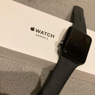 アップルウォッチ(Apple Watch)のApple Watch series3 42mm 美品　バンド4本付23 日迄(腕時計(デジタル))