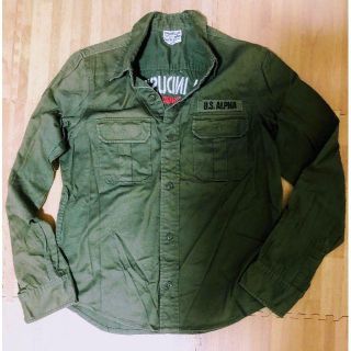 アルファインダストリーズ(ALPHA INDUSTRIES)の Alpha Industries 長袖シャツ カーキ L(シャツ)