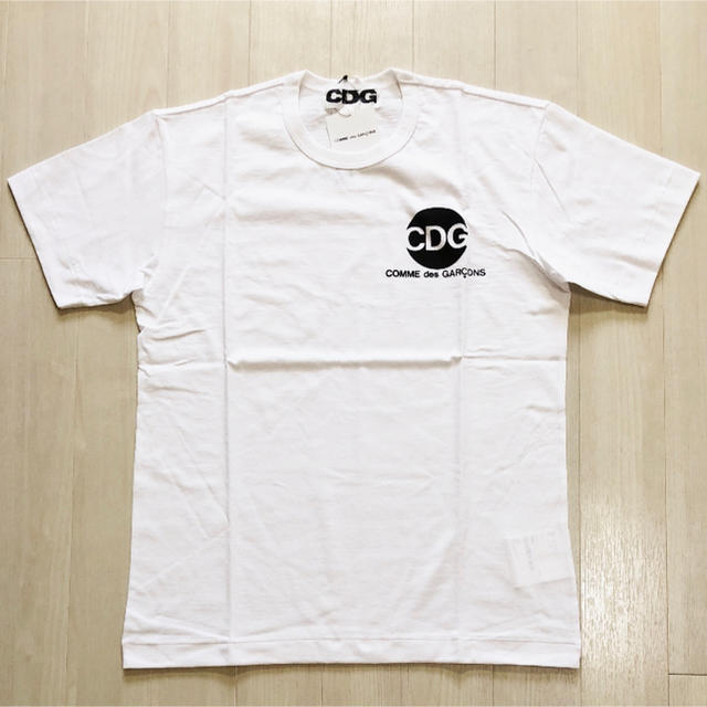 BTS着 生産終了 新品 コムデギャルソン CDG ワンドットロゴ Tシャツ 白